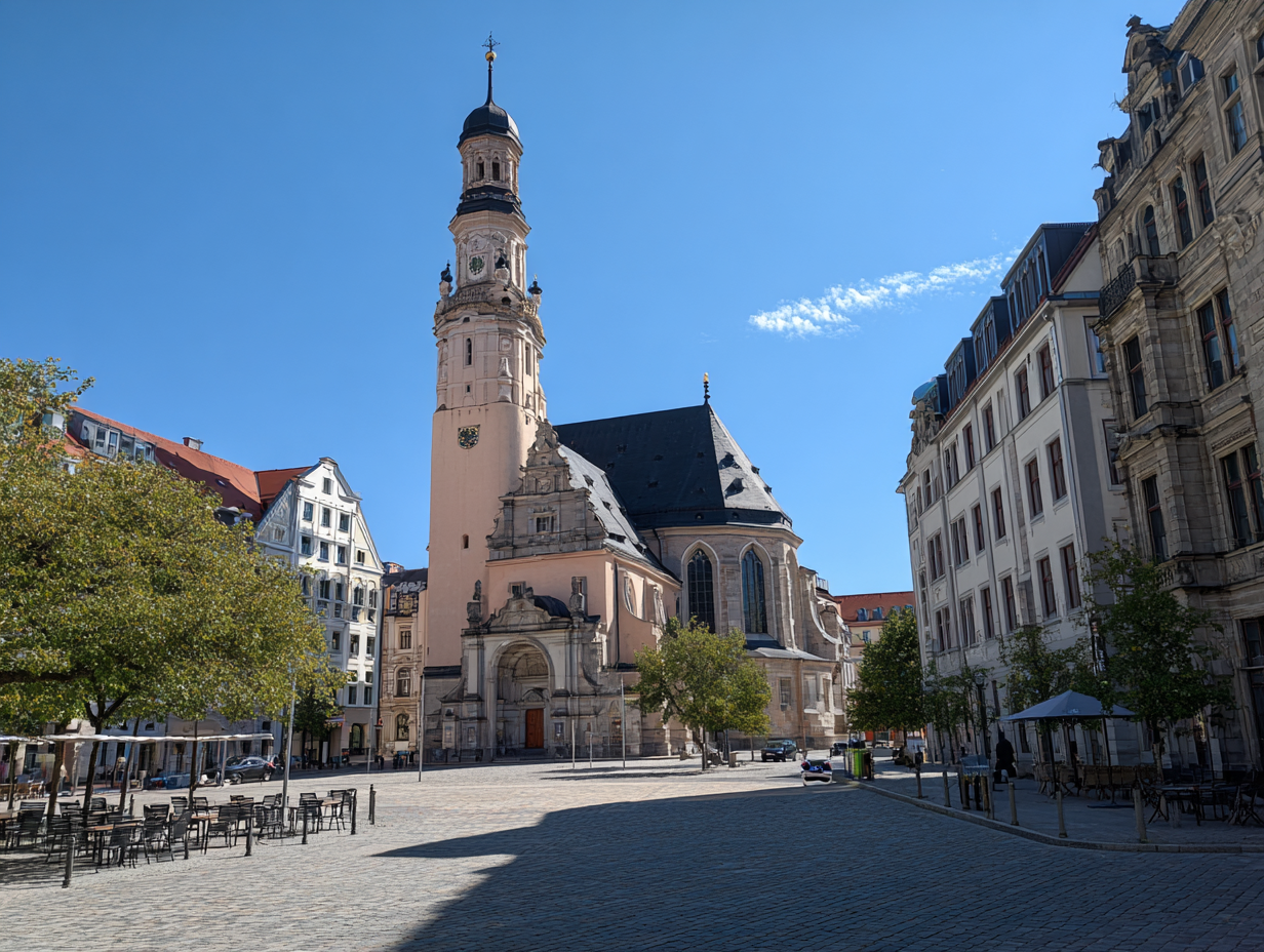 Leipzig Thomaskirche and square